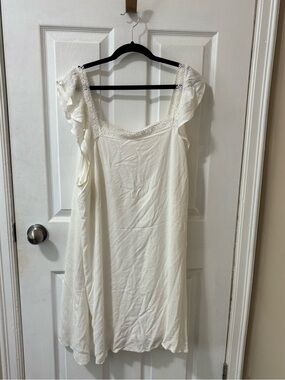 White Lace-Trim Midi Dress - Brand Unspecified